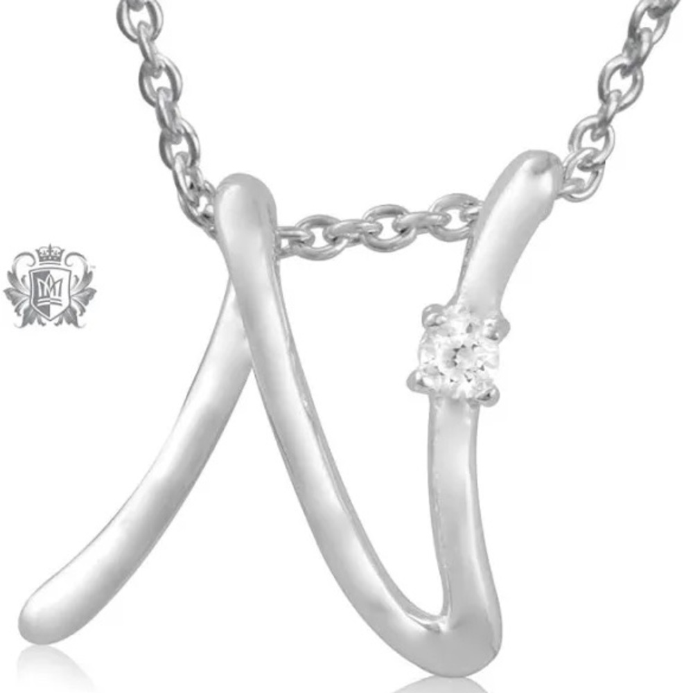 Metalsmiths Elegant Silver Initial Necklace